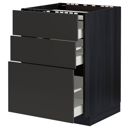 Шкаф для варочной панели, 3 фасада, 3 ящика IKEA METOD МЕТОД, MAXIMERA МАКСИМЕРА 694.988.32