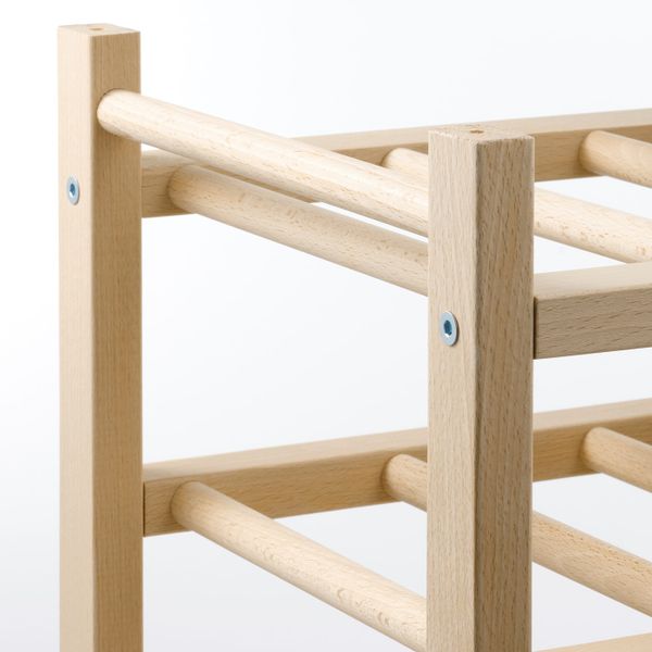 Подставка для 9 бутылок, массив дерева IKEA HUTTEN ХУТТЕН 803.750.09 - схема-чертеж с размерами