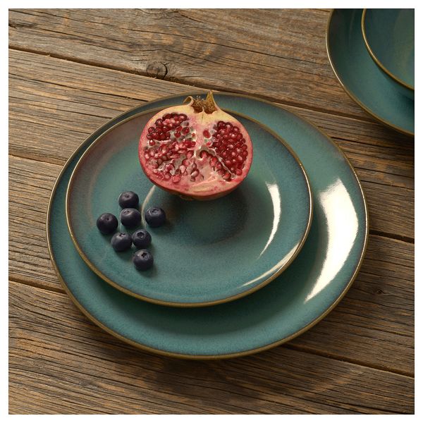 Тарелка десертная, полированный зеленый, 20 см IKEA FÄRGKLAR ФЭРГКЛАР 605.864.42 - схема-чертеж с размерами