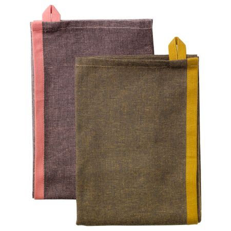 Полотенце кухонное СИТТНИНГ, розовый, желтый