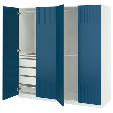 PAX / FYRUDDEN Гардероб, комбинация - белый/белый 200x60x201 см