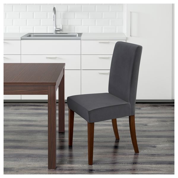 Стул ХЕНРИКСДАЛЬ, коричневый, Дьюпарп темно-серый - фото 4