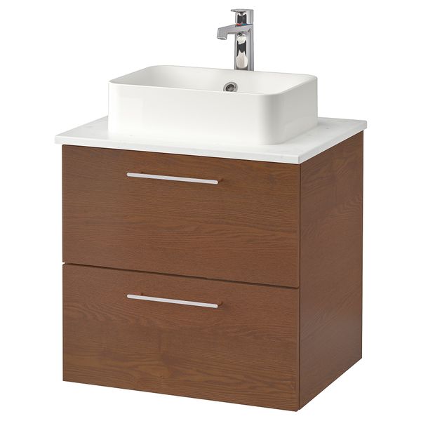 Шкаф со столешницей 45x32 раковина, 62x49x72 cm IKEA HÖRVIK ХОРВИК, GODMORGON ГОДМОРГОН, TOLKEN ТОЛКЕН 493.224.76 - фото 2