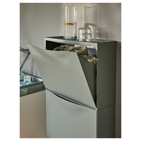 Галошница-шкаф, 52x18x39 см, серо-зеленый IKEA TRONES ТРОНЭС 305.508.97 - фото 3