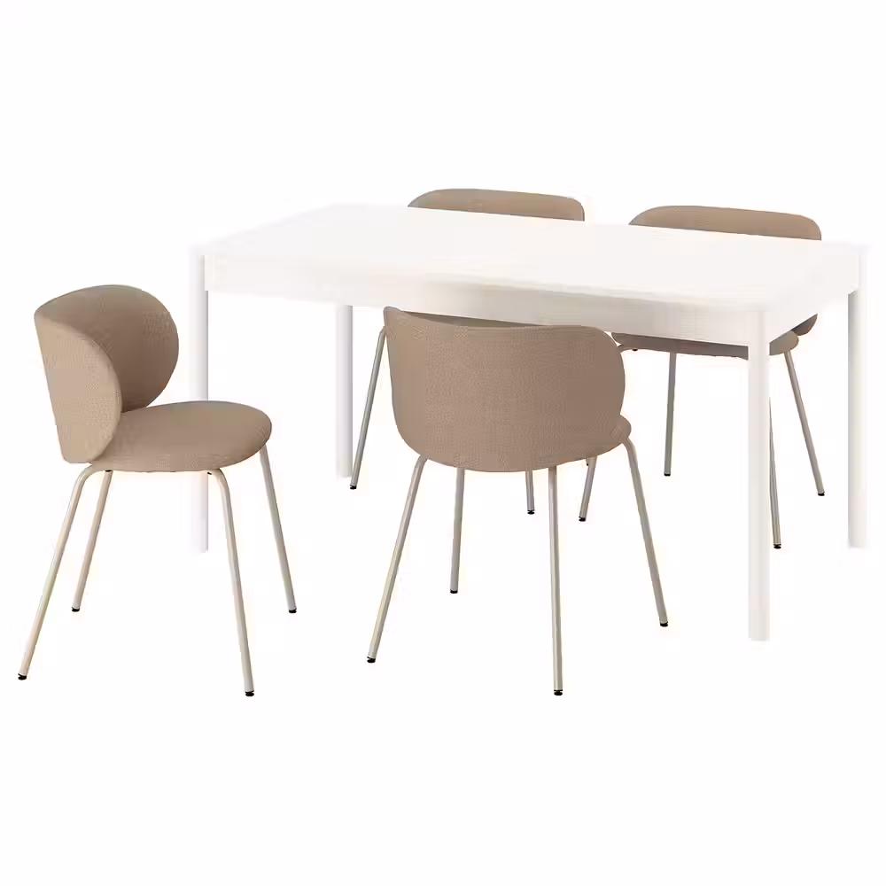 TONSTAD / KRYLBO КРЮЛБО Стол и 4 стула - фото 1