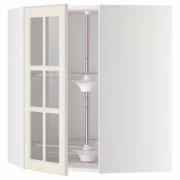 METOD Углов навесн шкаф с врщ скц/сткл дв - фото 1