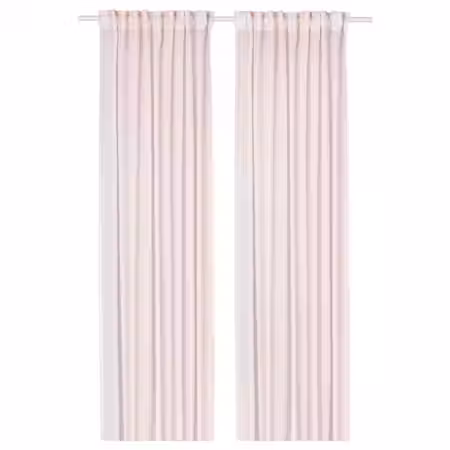 STENFRÖ СТЕНФРЁ Гардины, 2 шт. - розовый/с лентой 145x300 см