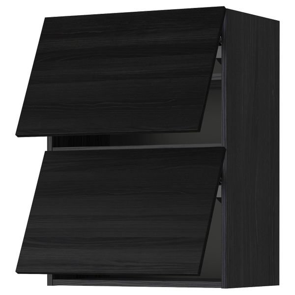 Навесной шкаф, 2 дверцы, горизонтал, черный, Тингсрид черный 60x80 см IKEA МЕТОД 492.322.92 - схема-чертеж с размерами