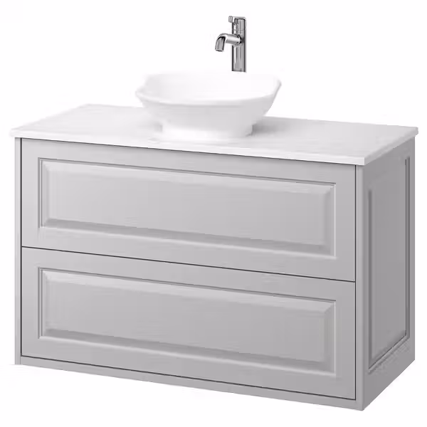 TÄNNFORSEN ТАННФОРСЕН / VÄSTERSJÖN ВЭСТЕРШЁН Шкаф с ящиками/раковина/смеситель - фото 1