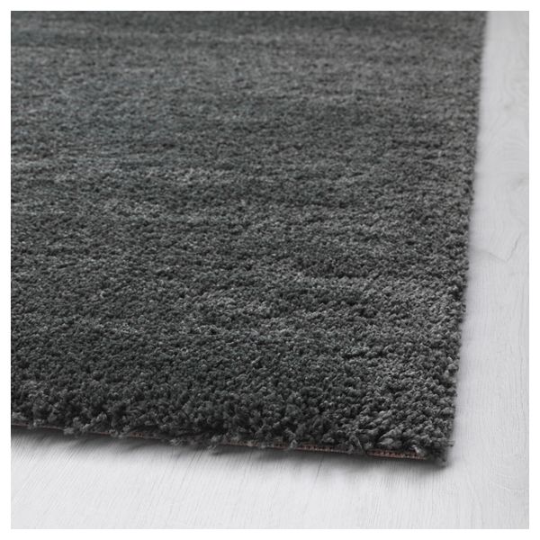 Ковер, длинный ворс ОДУМ, темно-серый (80x150 см) - схема-чертеж с размерами