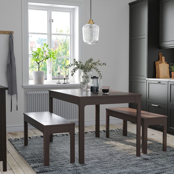Стол и 2 скамейки, темно-коричневый/темно-коричневый 120/180 см IKEA EKEDALEN ЭКЕДАЛЕН / EKEDALEN ЭКЕДАЛЕН 094.827.73 - фото 2