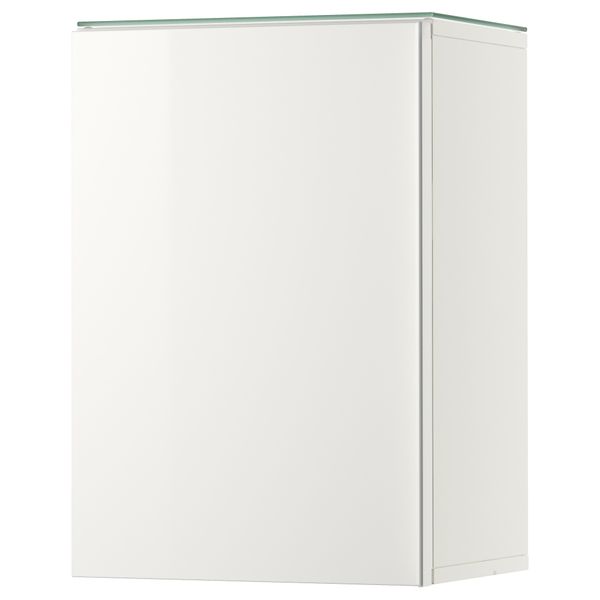 Навесной шкаф с 1 дверцей ГОДМОРГОН, глянцевый белый (40x32x58 см) - фото 1