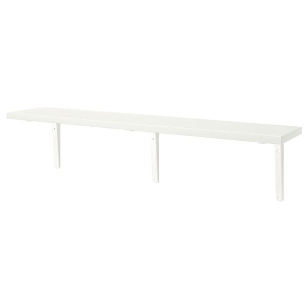 Полка с консолью, белый 120x20 см IKEA BERGSHULT БЕРГСХУЛЬТ / TOMTHULT ТОМТХУЛЬТ 594.183.17 - фото 1