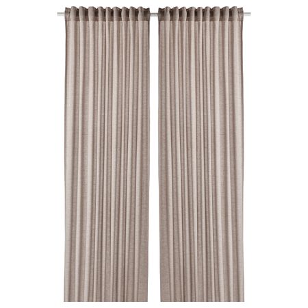 Гардины, 2 шт., светло-коричневый 145x300 см IKEA HANNALILL ХАННАЛИЛЛ 704.984.59