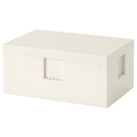 LEGO® контейнер с крышкой, белый, 26x18x12 см IKEA BYGGLEK БЮГГЛЕК 503.721.87