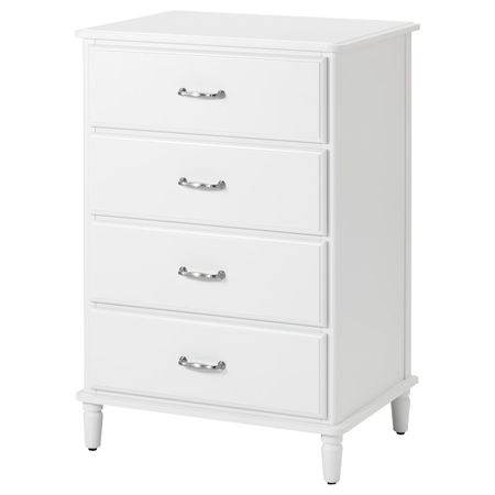 Комод с 4 ящиками, белый 67x102 см IKEA TYSSEDAL ТИССЕДАЛЬ 303.686.19