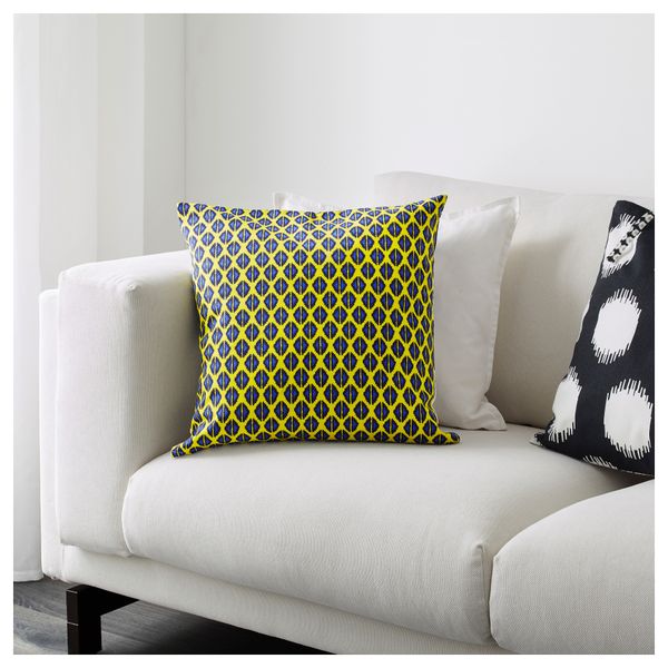 Чехол на подушку СОММАР 2017, белый/синий, желто-зеленый (50x50 см) - схема-чертеж с размерами