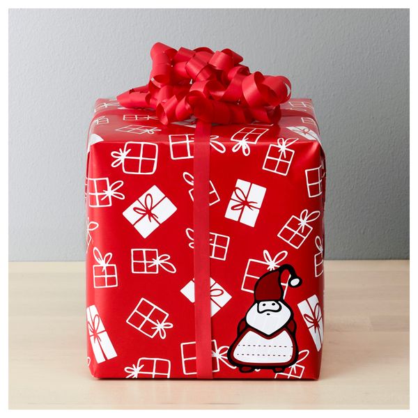 Рулон оберточной бумаги ВИНТЕР 2016, красный подарки (3x0.7 м) - схема-чертеж с размерами