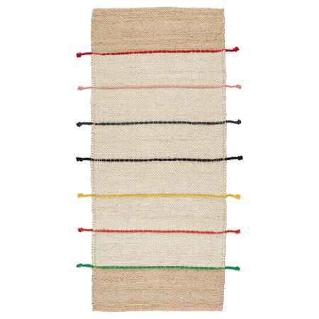 Ковер, безворсовый ТИЛЬСТ, ручная работа неокрашенный, разноцветный (70x160 см)