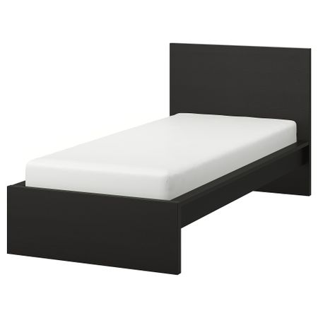 Каркас кровати, черно-коричневый, Lindbåden, 90x200 см IKEA MALM МАЛЬМ 594.949.76