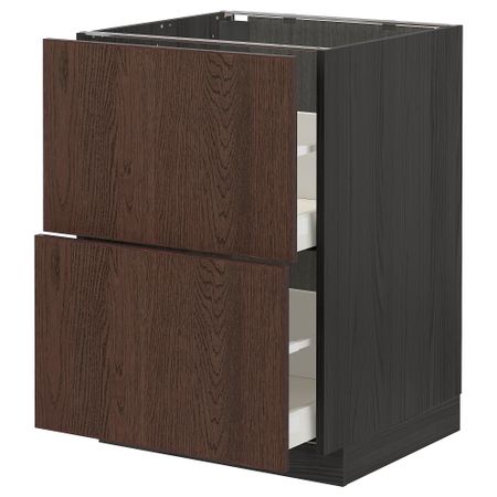 Напольный шкаф 2 фасада, 2 высоких ящика, 60x60 cm IKEA METOD МЕТОД, MAXIMERA МАКСИМЕРА 194.056.56