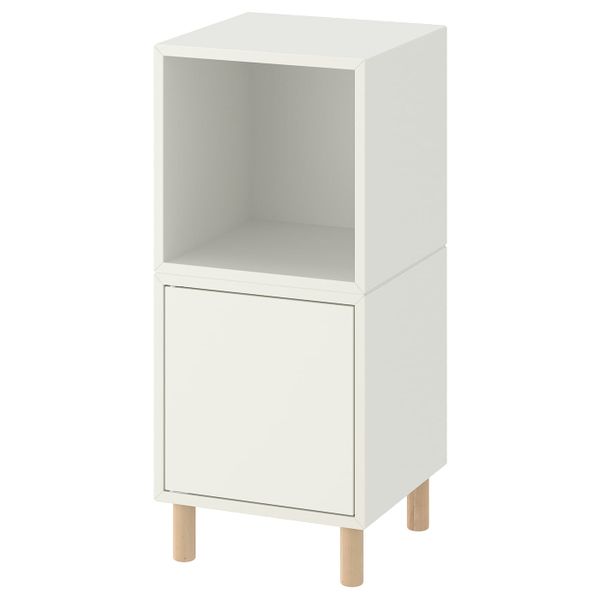 Комбинация шкафов с ножками, белый, дерево 35x35x80 см IKEA EKET ЭКЕТ 393.860.77 - фото 1
