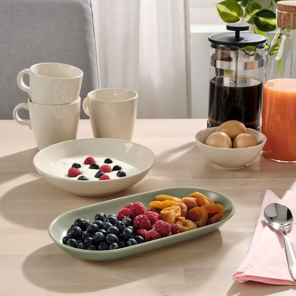 Блюдо, 27x14 см, матовая поверхность зеленый IKEA FÄRGKLAR ФЭРГКЛАР 805.409.62 - фото 4