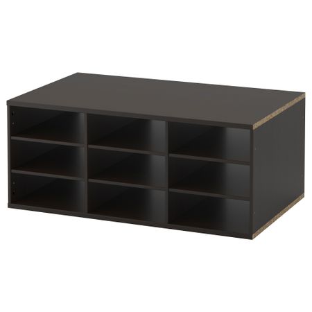 Секция полок КОМПЛИМЕНТ, черно-коричневый