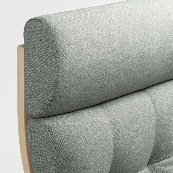 Кресло, дубовый шпон, беленый/Гуннаред светло-зеленый IKEA POÄNG ПОЭНГ 894.373.95 - фото 3