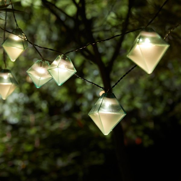 Гирлянда, 12 светодиодов, для сада на солнечной батарее/в форме алмаза синий IKEA СОЛВИДЕН 204.530.43 - фото 3