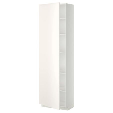 Высокий шкаф с полками, белый/Веддинге белый 60x37x200 см IKEA METOD МЕТОД 094.455.68