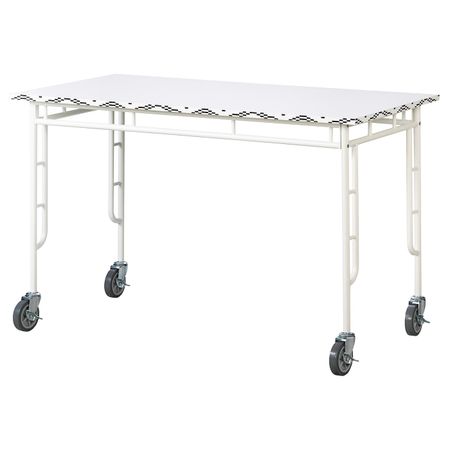 Стол, белый, черный 120x60 см IKEA SAMMANKOPPLA САММАНКОППЛА 204.641.93