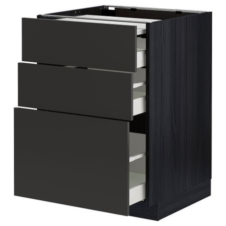 Напольный шкаф с выдвижной панелью, 3 ящиками IKEA METOD МЕТОД, MAXIMERA МАКСИМЕРА 094.979.82