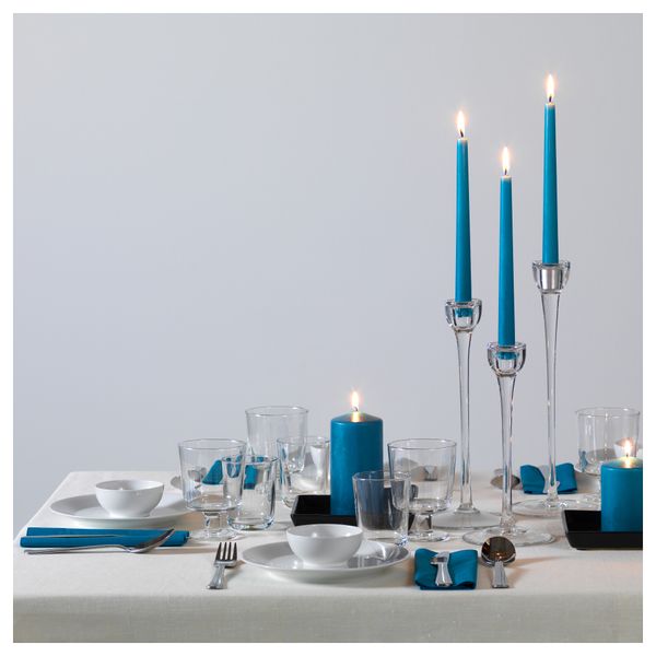 Неароматическая свеча формовая ДАГЛИГЕН, бирюзовый (10 см) - схема-чертеж с размерами