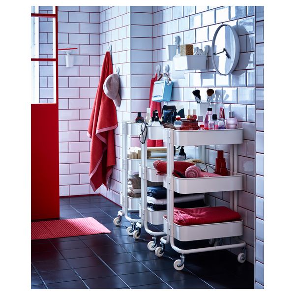 Тележка, белый, 35x45x78 см IKEA RÅSKOG РОСКУГ 203.829.32 - фото 4