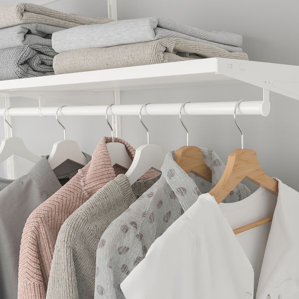 Гардероб, комбинация, белый 250x40x201 см IKEA BOAXEL БОАКСЕЛЬ 694.656.43 - схема-чертеж с размерами