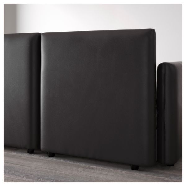 4-местный диван ВАЛЛЕНТУНА, Мурум черный - схема-чертеж с размерами