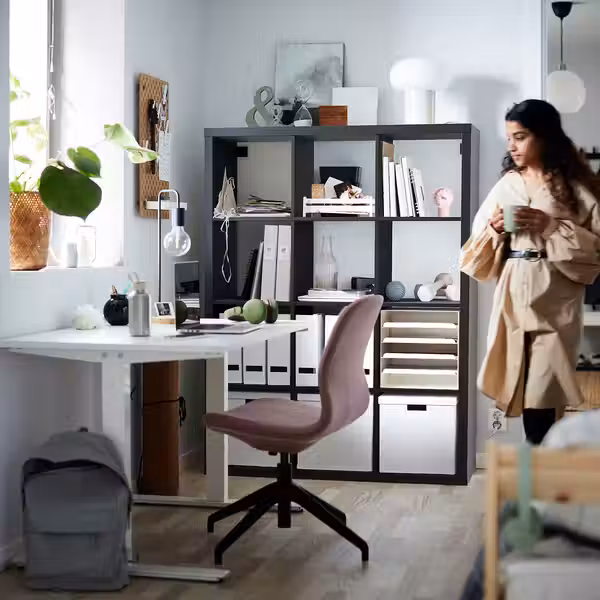 KALLAX Стеллаж - черно-коричневый 112x147 см - фото 5