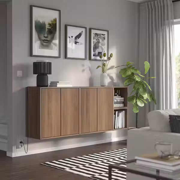 EKET Комбинация настенных шкафов - под грецкий орех 175x35x70 см - фото 2