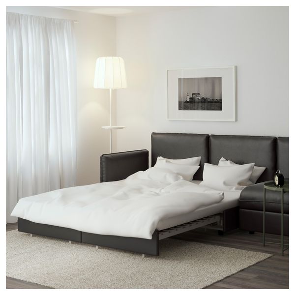 4-местный диван-кровать ВАЛЛЕНТУНА, Мурум черный - фото 2