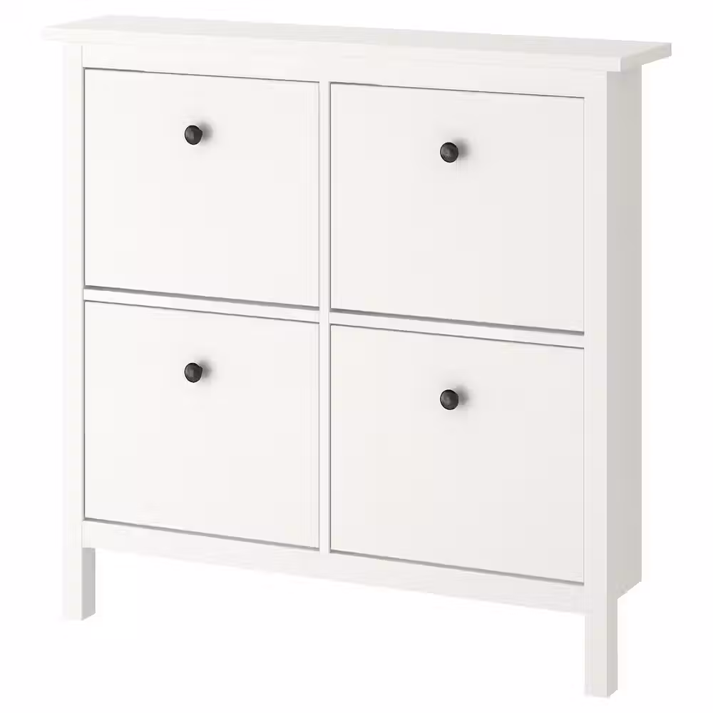 HEMNES Галошница, 4 отделения - белый 107x22x101 см - фото 1