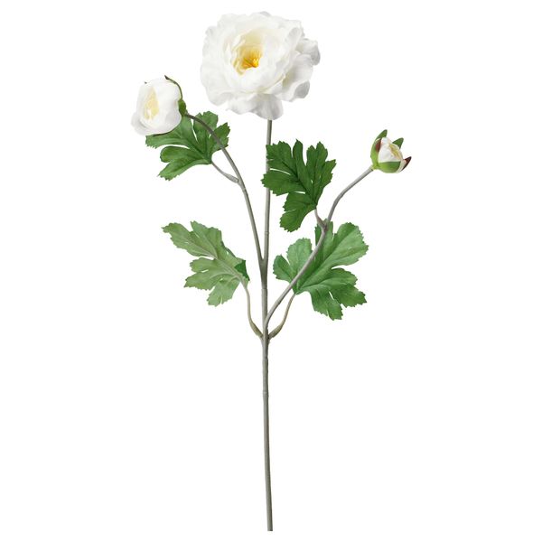 Цветок искусственный СМИККА, лютик белый (45 см) - фото 1