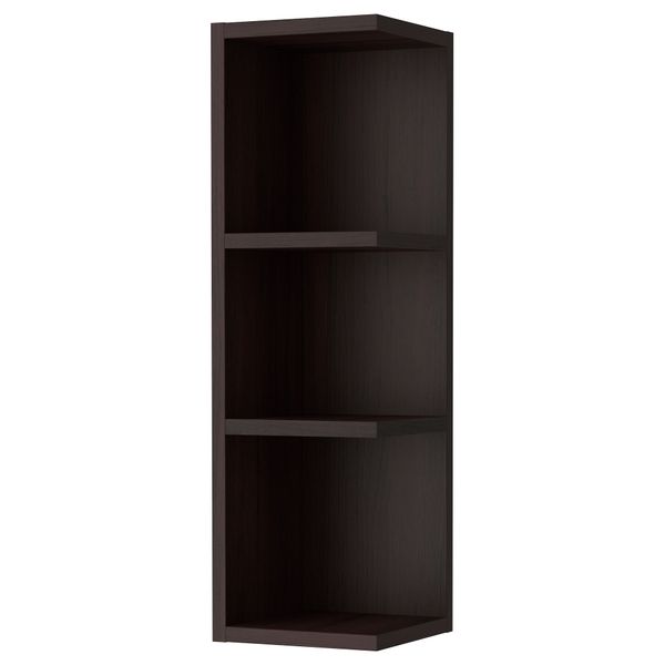 Торцевая секция ЛИЛЛОНГЕН, черно-коричневый (19x19x64 см) - схема-чертеж с размерами