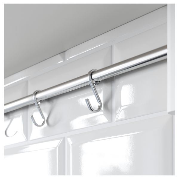 Навесная полка с 5 крючками, 140x50 см, белый IKEA IKEA 365 + VÄRDEFULL ИКЕА 365 + ВЭРДЕ 502.413.37 - схема-чертеж с размерами