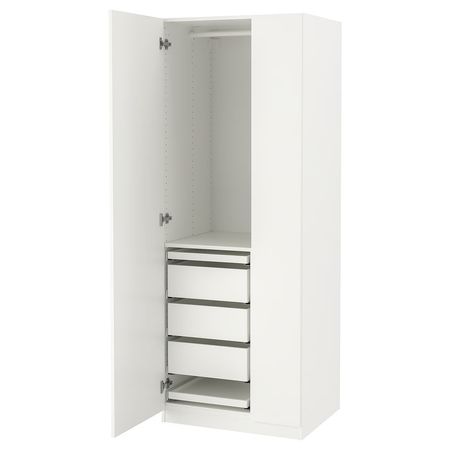PAX / FORSAND Гардероб, комбинация - белый/белый 75x60x201 см