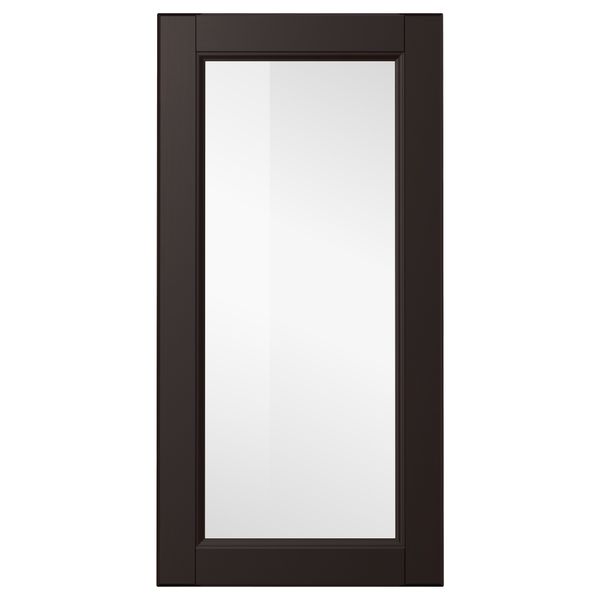 Стеклянная дверь ЛАКСАРБИ, черно-коричневый - фото 1