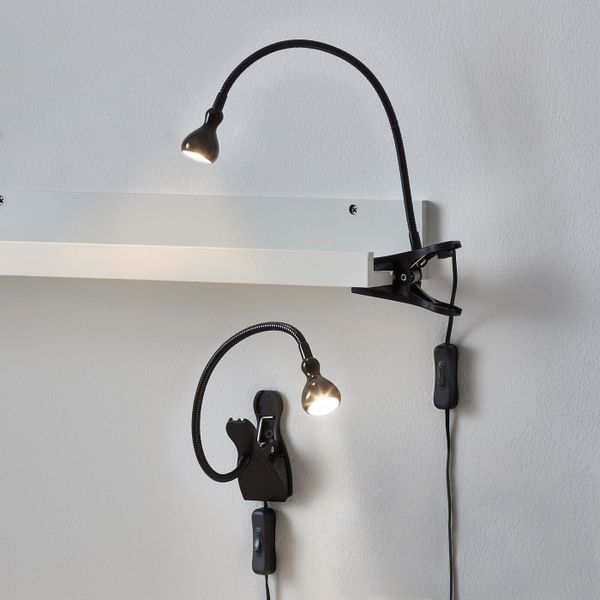 Софит настенный, с зажимом, светодиодн, черный IKEA ЯНШО 303.607.17 - фото 4