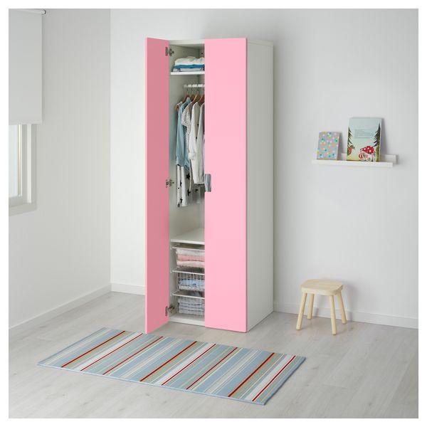 Гардероб СТУВА, белый, розовый (60x50x192 см) - фото 2