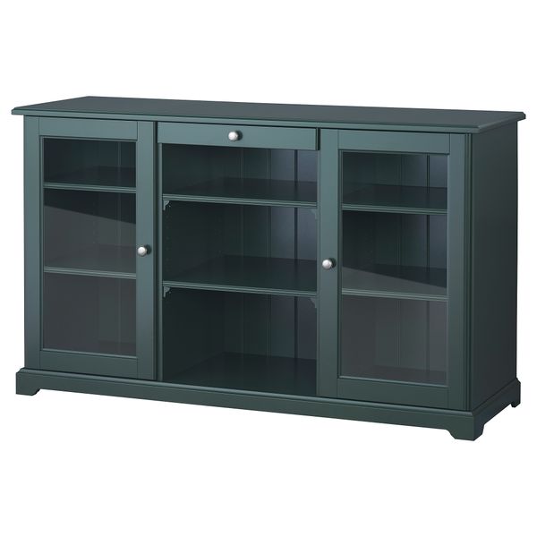 Сервант ЛИАТОРП, темный оливково-зеленый (145x87 см) - фото 1