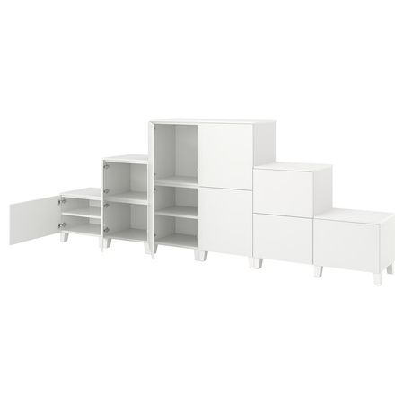 PLATSA Гардероб с 10 дверями - белый/Fonnes белый 360x42x133 см